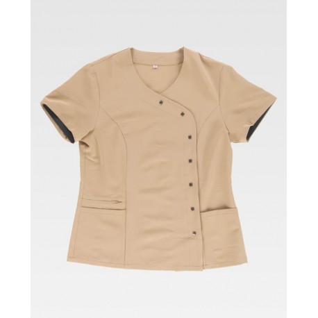 Casaca sanitaria entallada cruzada WorkTeam B9512 | Suministros Laborales