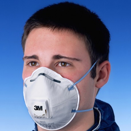 Mascarilla FFP2 válvula Industrial Starter 3M 8822 | Suministros Laborales