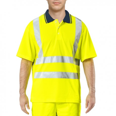 Polo Alta Visibilidad Manga Corta Industrial Starter 08184NPL | Suministros Laborales