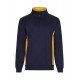 Sudadera bicolor con media cremallera Velilla 105704