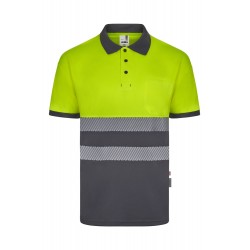 Polo alta visibilidad bicolor manga corta Velilla 305533 | Suministros Laborales