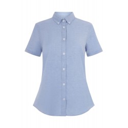 Camisa Oxford Stretch Manga Corta Mujer Velilla 405025S | Suministros Laborales