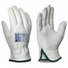 Guante Tipo Conductor de Piel Flor Vacuno Natural con Ribete Emblistado Marca PL 788LGJB