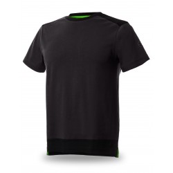 Camiseta Manga Corta Gris/Negro Algodón 145 g NICE STRETCH Marca PL 471138 | Suministros Laborales