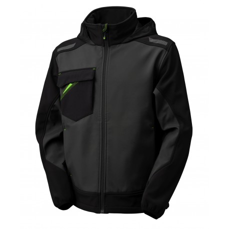 Chaqueta Softshell Impermeable con Capucha NICE STRETCH Marca PL 455143 | Suministros Laborales
