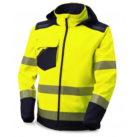 Chaqueta Softshell Alta Visibilidad Bicolor NICE STRETCH Marca PL 423118 | Suministros Laborales