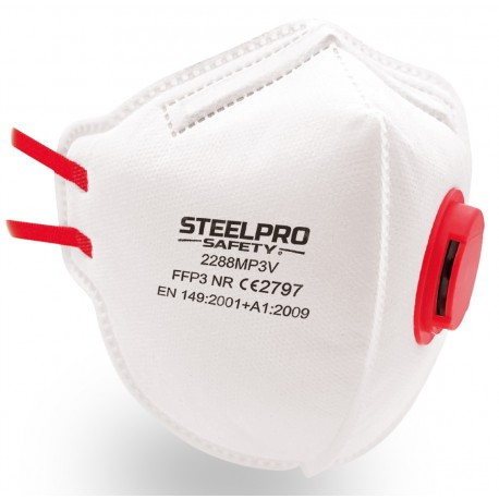 Mascarilla Plegable FFP3 con Válvula de Exhalación Marca PL 2288MP3V | Suministros Laborales