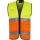 Chaleco de trabajo multibolsillos combinado alta visibilidad WorkTeam C4046