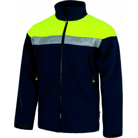 Chaqueta de Trabajo Workshell cremallera Alta Visibilidad WorkTeam S9505