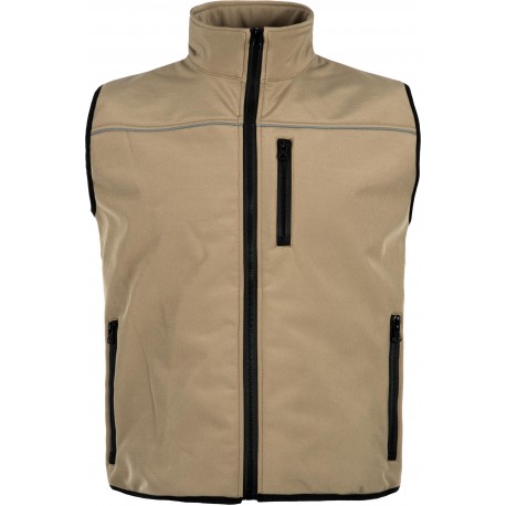 Chaleco Workshell con cierre con cremallera de nylon WorkTeam S9310