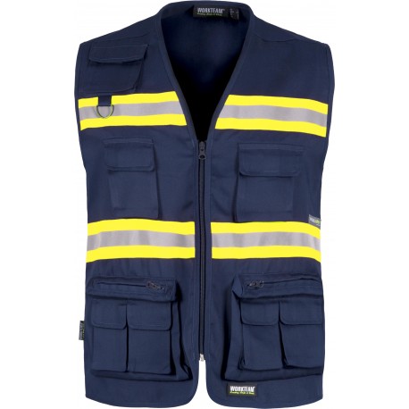 Chaleco de trabajo con cierre de cremallera WorkTeam S3136