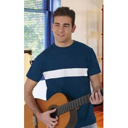 Camiseta bicolor de corte clásico Valento BLUES