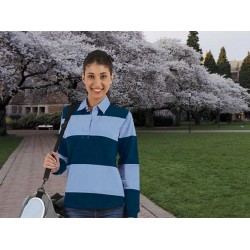 Polo rugby mujer entallado bicolor Valento KICK
